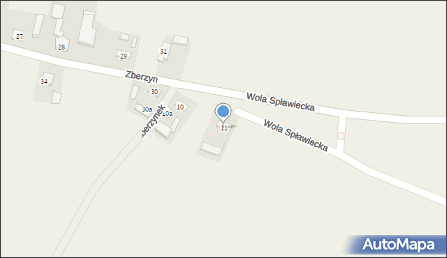 Wola Spławiecka, Wola Spławiecka, 11, mapa Wola Spławiecka