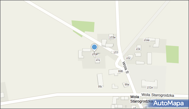 Wola Starogrodzka, Wola Starogrodzka, 101a, mapa Wola Starogrodzka