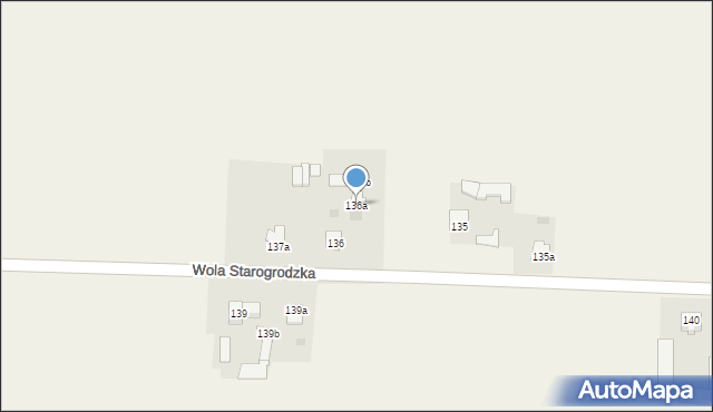 Wola Starogrodzka, Wola Starogrodzka, 136a, mapa Wola Starogrodzka