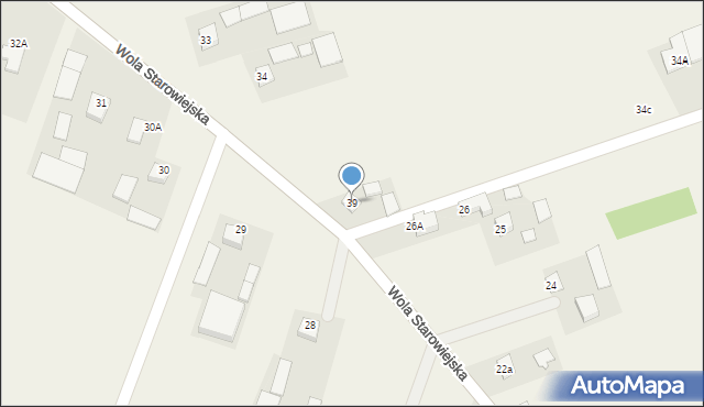 Wola Starowiejska, Wola Starowiejska, 39, mapa Wola Starowiejska