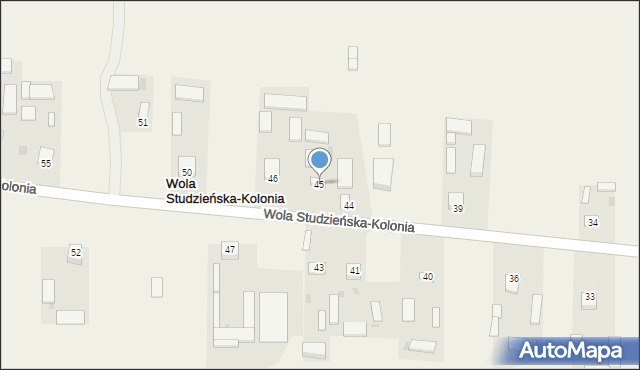 Wola Studzieńska-Kolonia, Wola Studzieńska-Kolonia, 45, mapa Wola Studzieńska-Kolonia