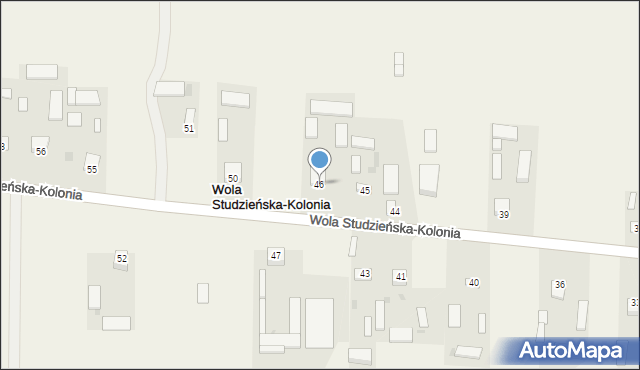 Wola Studzieńska-Kolonia, Wola Studzieńska-Kolonia, 46, mapa Wola Studzieńska-Kolonia