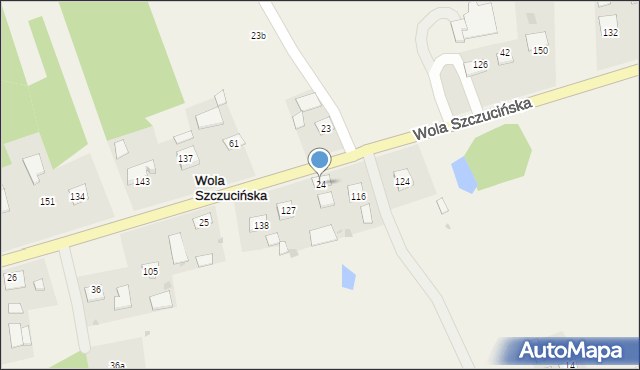 Wola Szczucińska, Wola Szczucińska, 24, mapa Wola Szczucińska