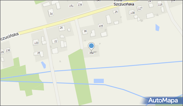 Wola Szczucińska, Wola Szczucińska, 36a, mapa Wola Szczucińska