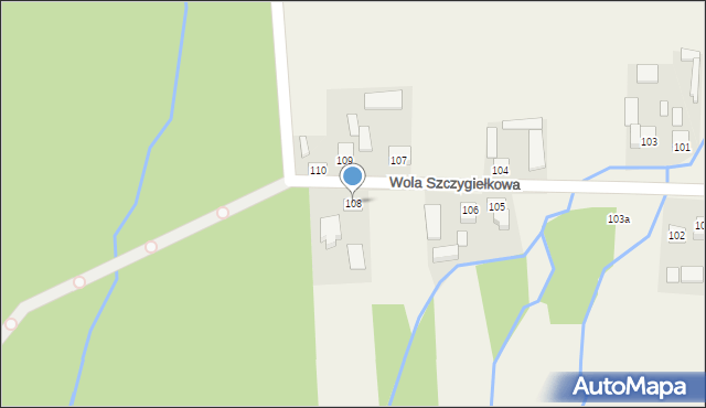 Wola Szczygiełkowa, Wola Szczygiełkowa, 108, mapa Wola Szczygiełkowa