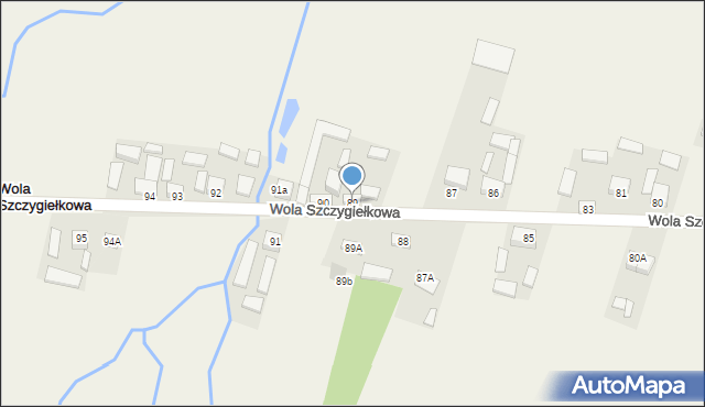 Wola Szczygiełkowa, Wola Szczygiełkowa, 89, mapa Wola Szczygiełkowa