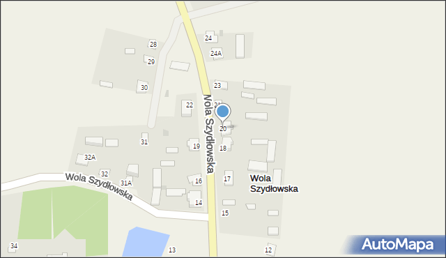 Wola Szydłowska, Wola Szydłowska, 20, mapa Wola Szydłowska