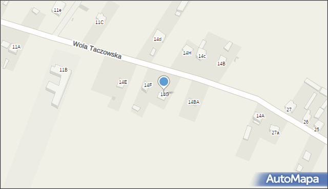 Wola Taczowska, Wola Taczowska, 14G, mapa Wola Taczowska