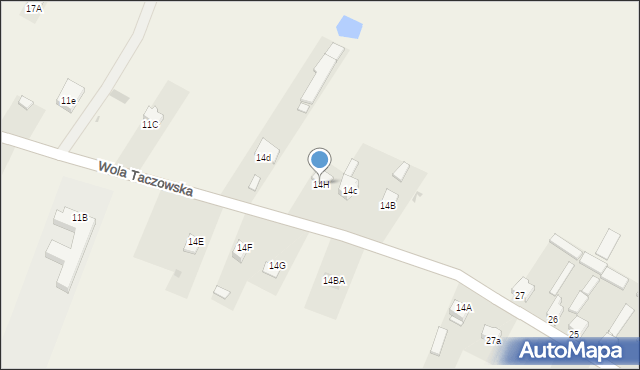 Wola Taczowska, Wola Taczowska, 14H, mapa Wola Taczowska