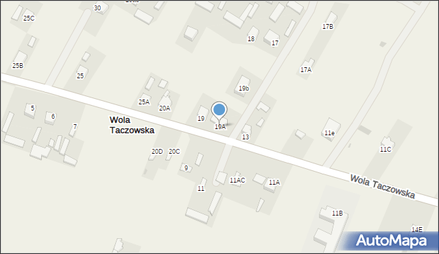 Wola Taczowska, Wola Taczowska, 19A, mapa Wola Taczowska