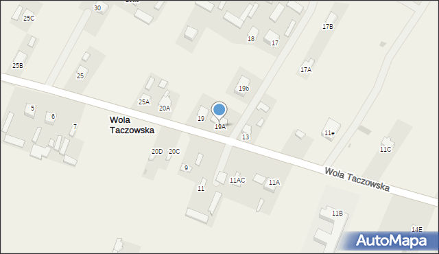 Wola Taczowska, Wola Taczowska, 19A, mapa Wola Taczowska