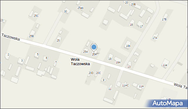 Wola Taczowska, Wola Taczowska, 20A, mapa Wola Taczowska