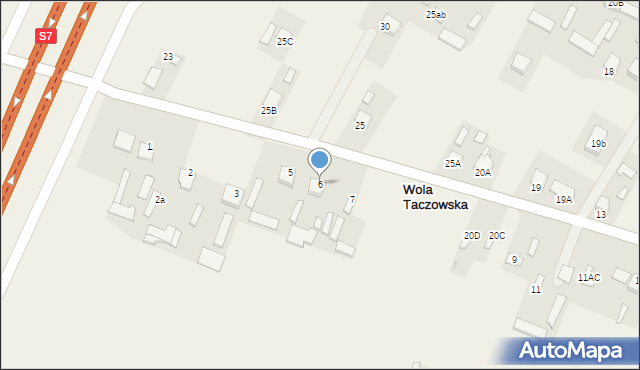 Wola Taczowska, Wola Taczowska, 6, mapa Wola Taczowska