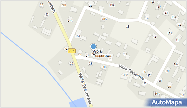 Wola Tesserowa, Wola Tesserowa, 27A, mapa Wola Tesserowa