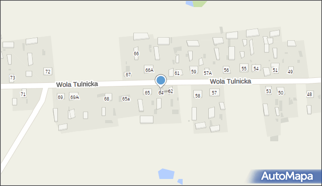 Wola Tulnicka, Wola Tulnicka, 64, mapa Wola Tulnicka