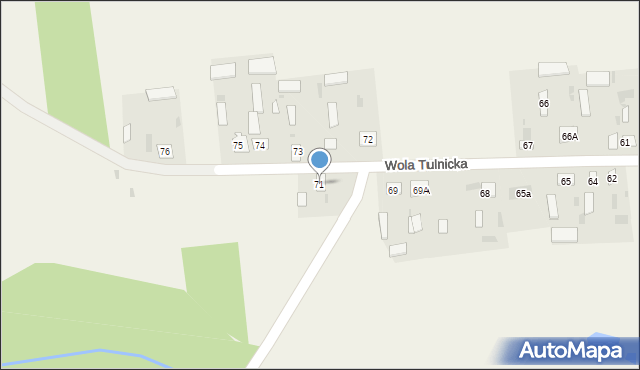 Wola Tulnicka, Wola Tulnicka, 71, mapa Wola Tulnicka