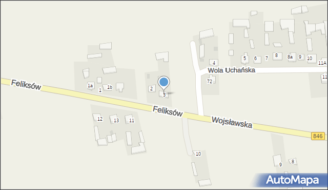 Wola Uchańska, Wola Uchańska, 3, mapa Wola Uchańska