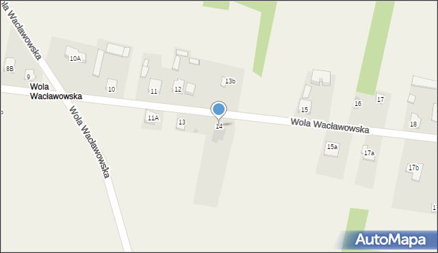 Wola Wacławowska, Wola Wacławowska, 14, mapa Wola Wacławowska