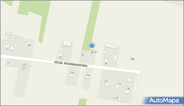 Wola Wacławowska, Wola Wacławowska, 17, mapa Wola Wacławowska