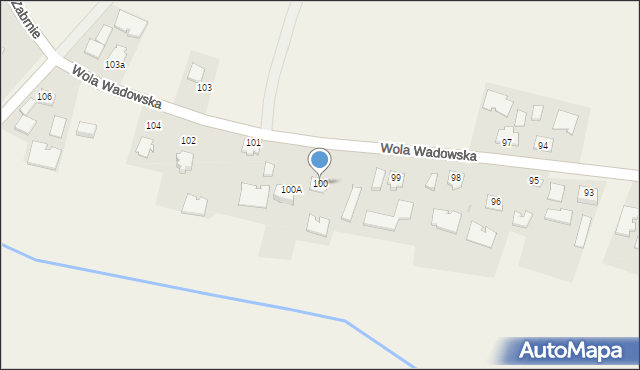 Wola Wadowska, Wola Wadowska, 100, mapa Wola Wadowska