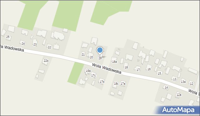 Wola Wadowska, Wola Wadowska, 19, mapa Wola Wadowska