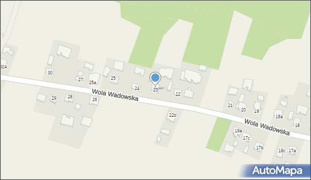Wola Wadowska, Wola Wadowska, 23, mapa Wola Wadowska