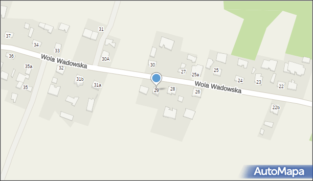 Wola Wadowska, Wola Wadowska, 29, mapa Wola Wadowska