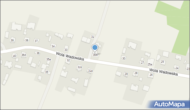 Wola Wadowska, Wola Wadowska, 30A, mapa Wola Wadowska
