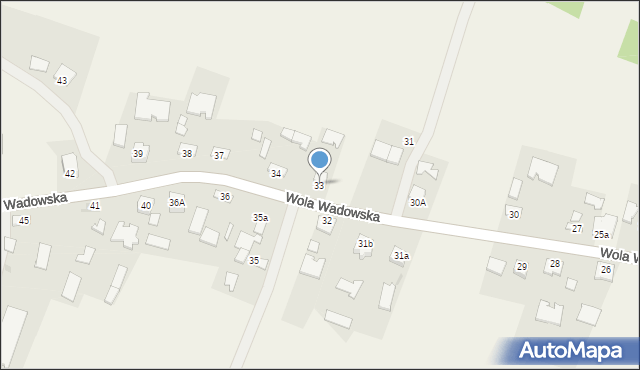 Wola Wadowska, Wola Wadowska, 33, mapa Wola Wadowska