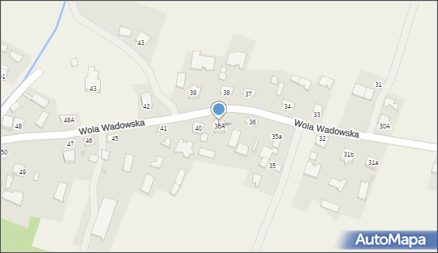 Wola Wadowska, Wola Wadowska, 36A, mapa Wola Wadowska