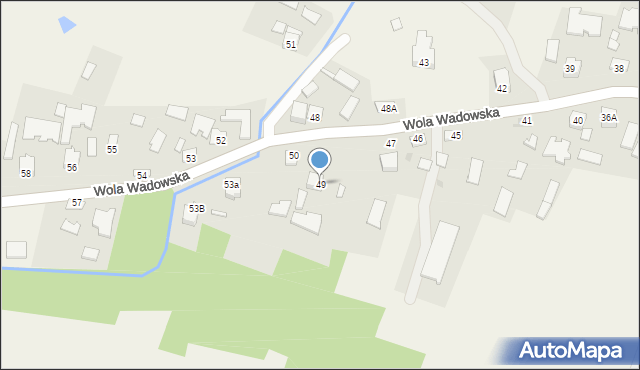 Wola Wadowska, Wola Wadowska, 49, mapa Wola Wadowska