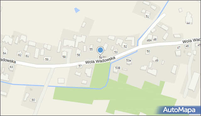 Wola Wadowska, Wola Wadowska, 54, mapa Wola Wadowska