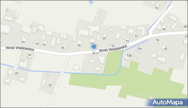 Wola Wadowska, Wola Wadowska, 57, mapa Wola Wadowska
