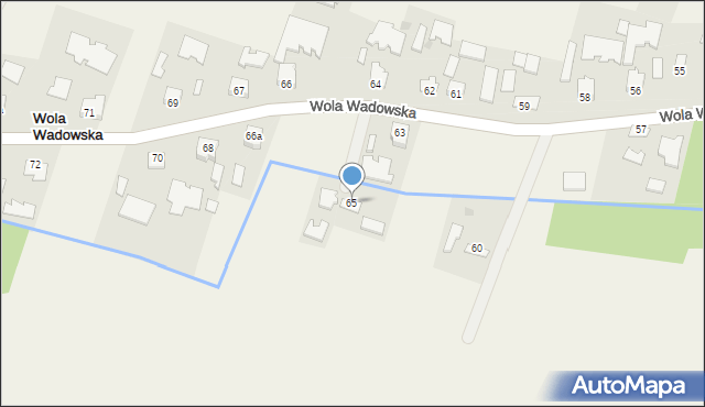 Wola Wadowska, Wola Wadowska, 65, mapa Wola Wadowska