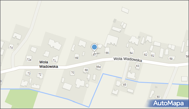 Wola Wadowska, Wola Wadowska, 67, mapa Wola Wadowska