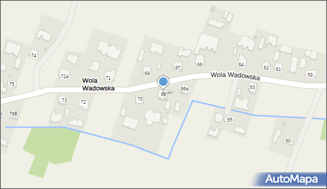 Wola Wadowska, Wola Wadowska, 68, mapa Wola Wadowska