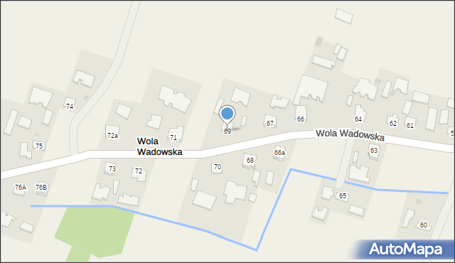 Wola Wadowska, Wola Wadowska, 69, mapa Wola Wadowska