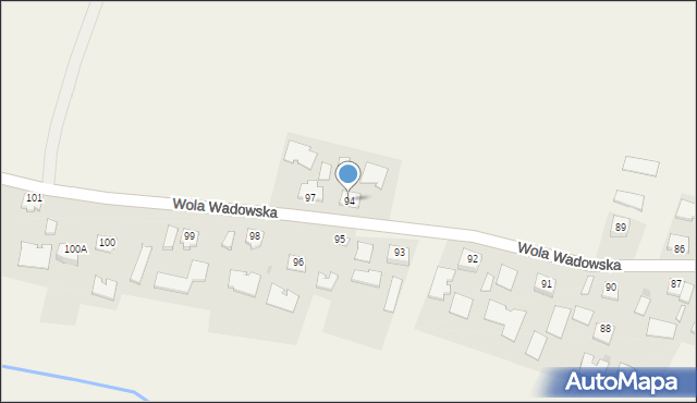 Wola Wadowska, Wola Wadowska, 94, mapa Wola Wadowska