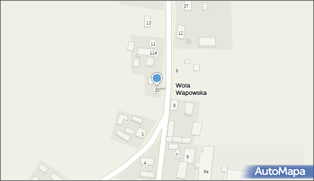 Wola Wapowska, Wola Wapowska, 10, mapa Wola Wapowska