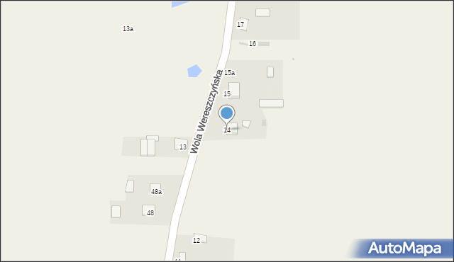 Wola Wereszczyńska, Wola Wereszczyńska, 14, mapa Wola Wereszczyńska
