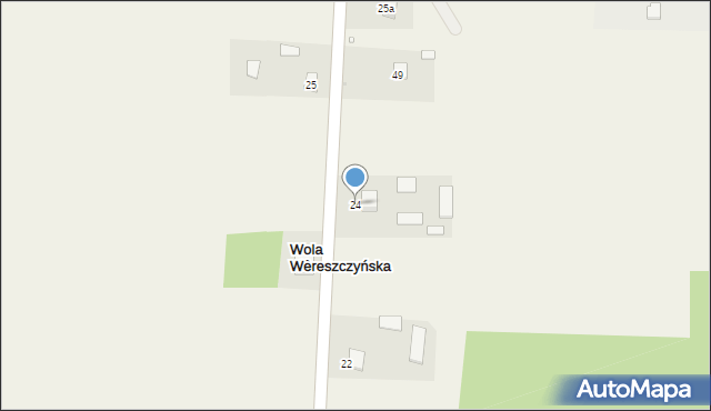 Wola Wereszczyńska, Wola Wereszczyńska, 24, mapa Wola Wereszczyńska