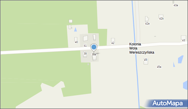 Wola Wereszczyńska, Wola Wereszczyńska, 39a, mapa Wola Wereszczyńska