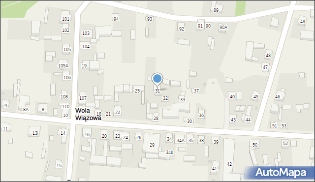 Wola Wiązowa, Wola Wiązowa, 31, mapa Wola Wiązowa