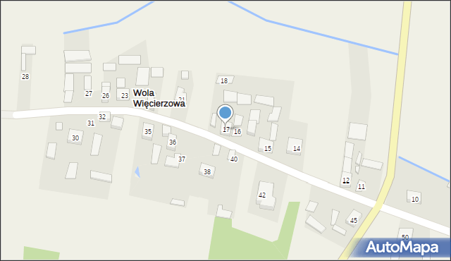 Wola Więcierzowa, Wola Więcierzowa, 17, mapa Wola Więcierzowa