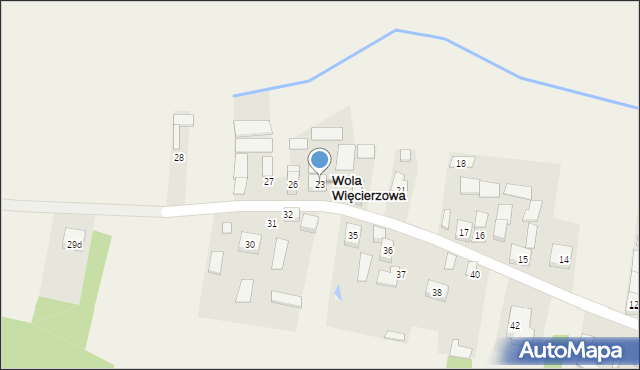 Wola Więcierzowa, Wola Więcierzowa, 23, mapa Wola Więcierzowa