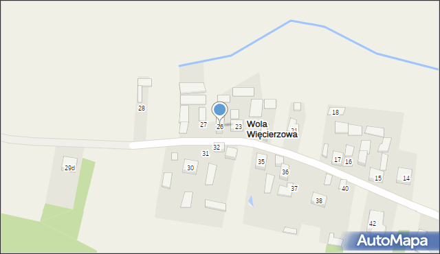 Wola Więcierzowa, Wola Więcierzowa, 26, mapa Wola Więcierzowa