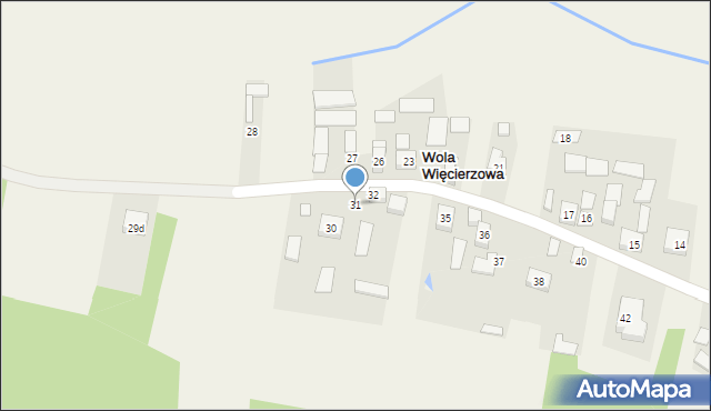 Wola Więcierzowa, Wola Więcierzowa, 31, mapa Wola Więcierzowa