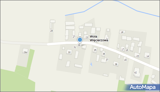Wola Więcierzowa, Wola Więcierzowa, 33, mapa Wola Więcierzowa
