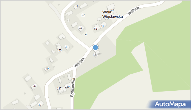 Wola Więcławska, Wolska, 38, mapa Wola Więcławska