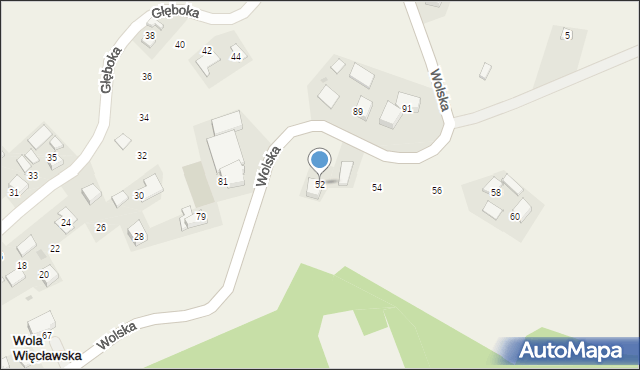 Wola Więcławska, Wolska, 52, mapa Wola Więcławska